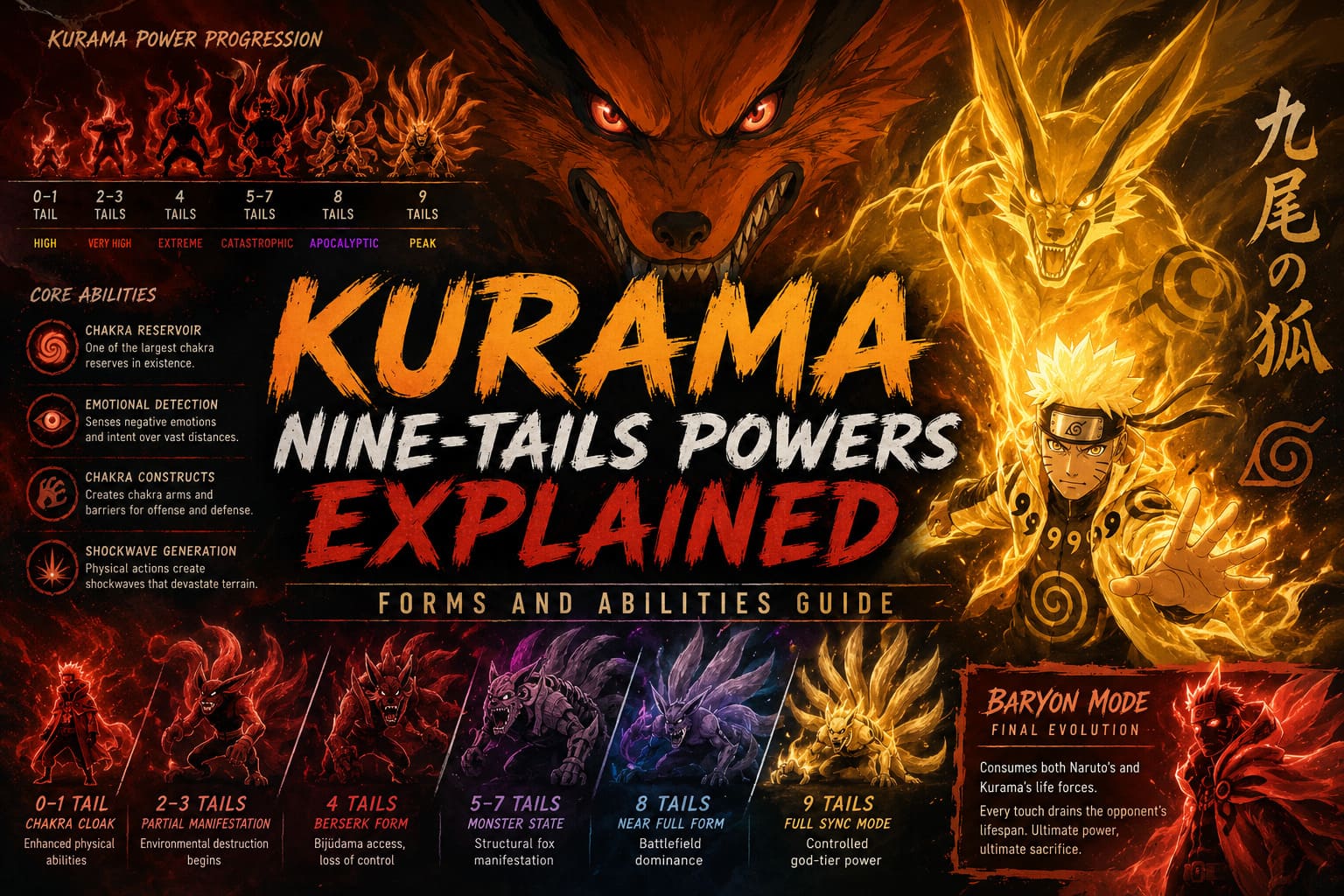 Kurama Nine-Tails Powers Explained: Forms and Abilities Guide