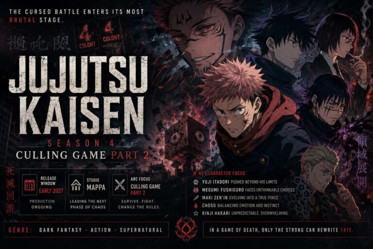 Jujutsu Kaisen Season 4 Culling Game Part 2 Confirmed: Release Date Window, Studio MAPPA News, and Trailer Breakdown