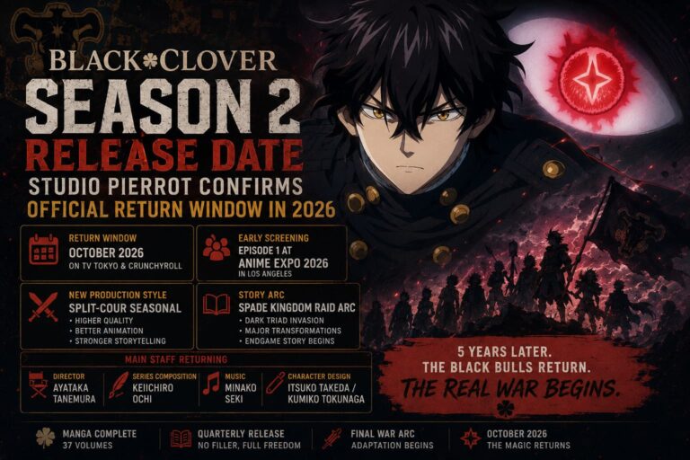 Black Clover Season 2 Release Date: Studio Pierrot Confirms Official Return Window in 2026