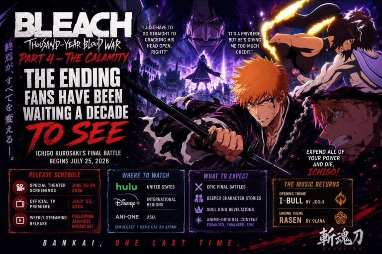 Bleach The Calamity Release Date July 2026: Schedule, Streaming, and Anime-Original Fights Revealed