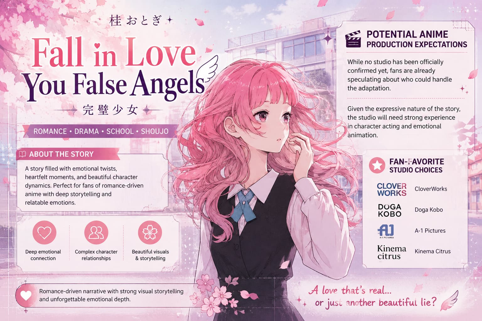 Fall in Love You False Angels Anime Adaptation Confirmed for 2027 Release Window